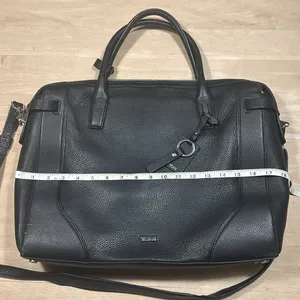 Tumi Stanton Kiran Tote Black Leather Travel Bag thumbnail 13