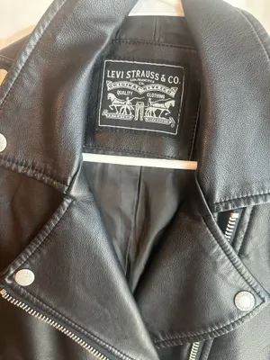 Levi’s Women Biker Leather Faux Jacket Black XS thumbnail 4
