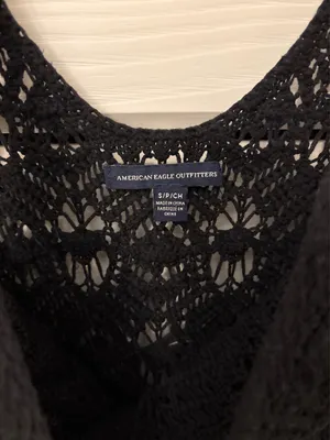AE Lace Tank Top Black thumbnail 3