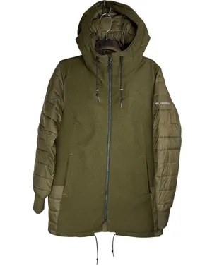 Columbia Boundary Bay Hybrid Jacket Sz Medium Womens Army Olive Green thumbnail 3