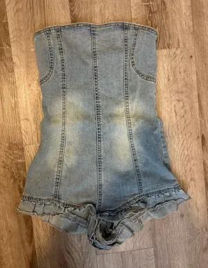 Edikted Denim Romper thumbnail 1