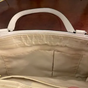 Vintage Y2K Guess White Shoulder Bag with Silver Details Satchel PU thumbnail 14