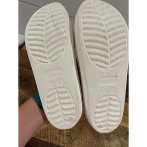 Crocs Baya Platform Sandals Women Sz 9 White Comfort Double Strap Slide Casual thumbnail 5