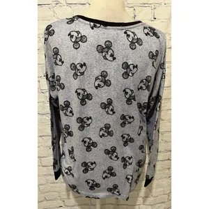 Disney Women’s Mickey Mouse Sleepwear Pajama Top Blue Loungewear Medium thumbnail 3