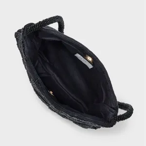 A New Day‎ Beaded Heart Shoulder Bag Black NWT thumbnail 8