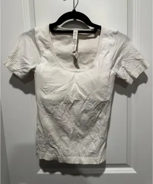 Lululemon Short Sleeve Top White thumbnail 1