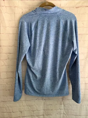 adidas Women's Light Blue Half-Zip Performance Pullover Size Medium thumbnail 3