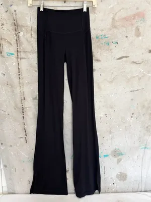 Lululemon Groove Super-High-Rise Split-Hem Flare Pant Nulu, Black thumbnail 3