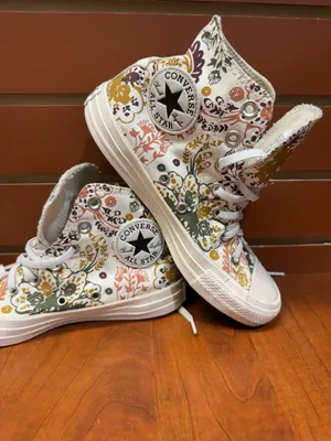 Converse Chuck Taylor All Star Floral High Top Sneakers Women Sz 6.5 Boho Canvas thumbnail 9