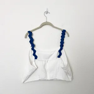 [PrettyGarden] White Blue Matching Set Crop Tank Maxi Skirt Summer NWOT Size XXL thumbnail 4