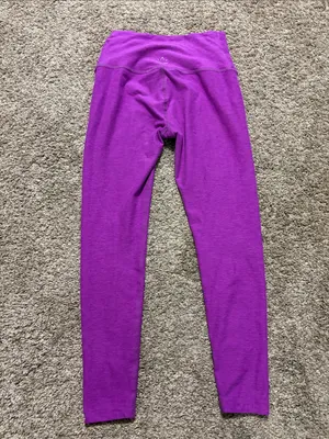 Beyond Yoga Women’s Vivid Plum Heather At Your Leisure High‎ Waist Leggings XS thumbnail 6