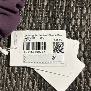 Lululemon Uplifting Scrunchie *Fleece Bow Grape Thistle NEW thumbnail 3