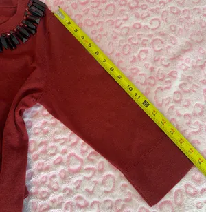 Kate Spade Red Wool Cashmere Beaded Cardigan Women's Size: L thumbnail 7