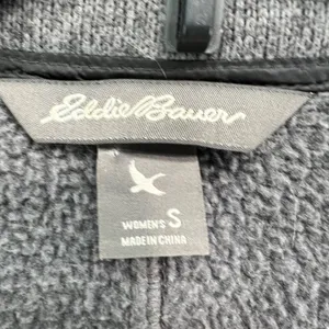Eddie Bauer Jacket Womens S‎ Gray Black Down Fleece Puffer Insulated Full Zip thumbnail 11