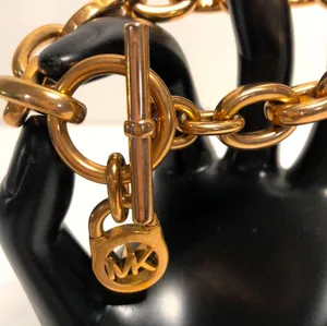 Michael Kors gold link chain bracelet thumbnail 2