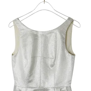 Revolve Club Monaco Lana Dress in Silver Jacquard Mini Dress Sleeveless 00 XXS thumbnail 4