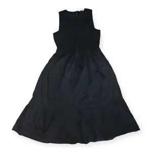 J. Crew Womens black smocked midi dress thumbnail 4