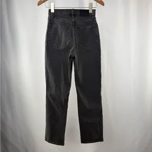 Abercrombie & Fitch‎ The 90's Straight Ultra High Rise Jeans in Black Size 24 00 thumbnail 3