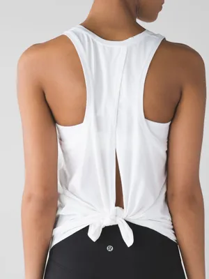 Lululemon White Tie Tank Top thumbnail 1