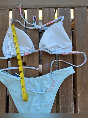 NWT Abercrombie & Fitch Bikini Set - Light Blue Postcard Pattern/Light Blue - S thumbnail 10