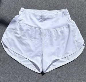 White Athletic Shorts with Inner Lining and Rear Zipper Pocket - Size Small thumbnail 1