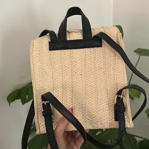 A New Day Straw Basket Backpack - Natural  NWOT thumbnail 5