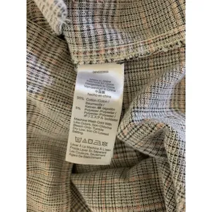 Madewell Lightweight Plaid Button Up Shirt‎ Gray Orange Long Sleeve Small thumbnail 4