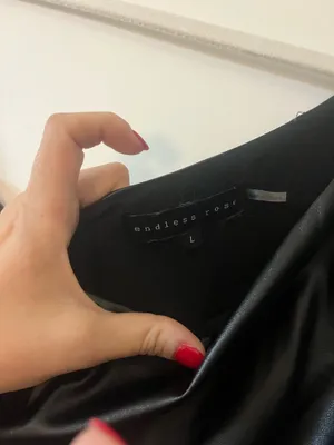 Endless rose faux leather one shoulder romper thumbnail 4