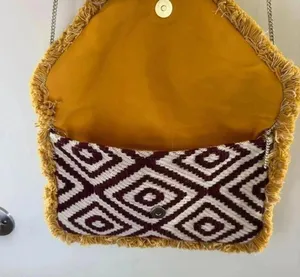 Promod Multi Beaded Fringe Clutch medium multicolor Gold thumbnail 5