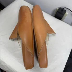 J Crew Pacific Toasted Wheat Sherpa Lined Leather Women’s Mules Clogs Slide 9.5 thumbnail 4