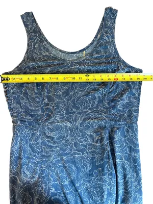 Toad And Co Sunkissed Cutout Dress Blueberry Batik Floral Print Womens Large thumbnail 10