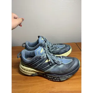 HOKA ONE ONE Speedgoat 4 Shoes Womens Size 9 Blue Trail Running‎ Vibram Sole thumbnail 5
