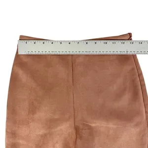 L'Atiste By Amy Light Brown‎ Taupe Faux Suede Crop Tube Top Pants Set Size Small thumbnail 5