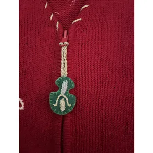 heirloom collectibles sweater Vest Size M Musical Snowmen Zip Closure thumbnail 5