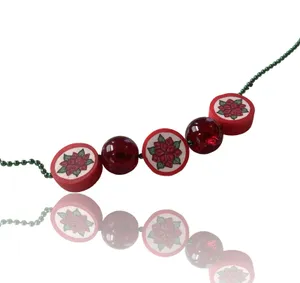 Christmas Poinsettia Candy Necklace thumbnail 1