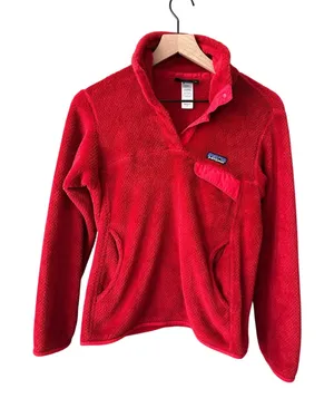 Patagonia Re-Tool Snap-T Pullover Red Small thumbnail 1