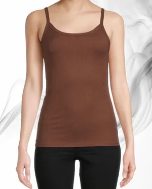 No Boundaries Ribbed Scoop Neck Tank Top- Small thumbnail 1
