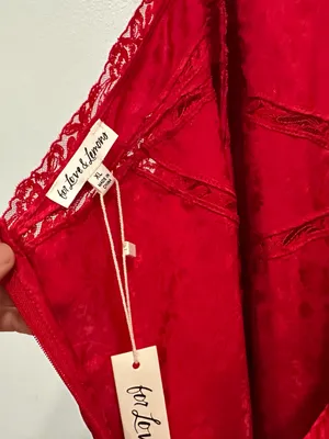 For Love and Lemons Rita Dress in Red XL thumbnail 7