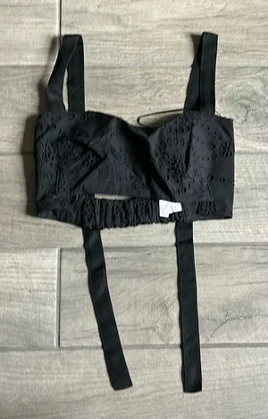 Zara eyelet crop top thumbnail 1