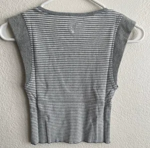 Free People 🆕 Gray Stripes Perfect Day Tank XS 🆕 thumbnail 5