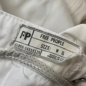 Free People Denim Overalls Size S White Tie Waist Dungarees Utility Jumpsuit thumbnail 2