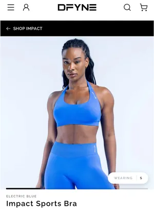 DFYNE Impact Halter Sports Bra | Light Rose Pink | Small thumbnail 3
