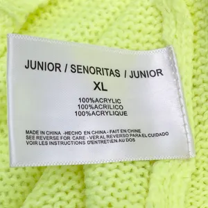 LEI Neon Yellow Sweater XL French Bulldog Dog Graphic Knit Dopamine Kitsch Twee thumbnail 8