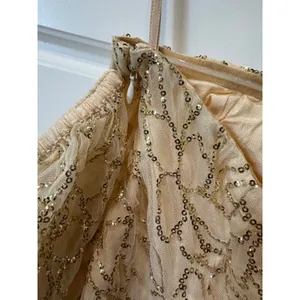 Verb by Pallavi Singhee Ninon Ivory Gold Sequin Tulle Midi Dress Small Fairy NWT thumbnail 9