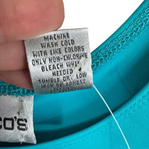 Chico's NWT Blue Nylon Scoop Neck Stretchy‎ Lightweight Tank Top Size Medium thumbnail 5