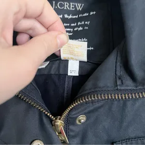 J Crew • Downtown Field Jacket waxed cotton canvas black military utility cargo thumbnail 7