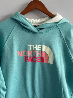 The North Face Women’s Large Teal Logo Pullover Hoodie Performance thumbnail 3