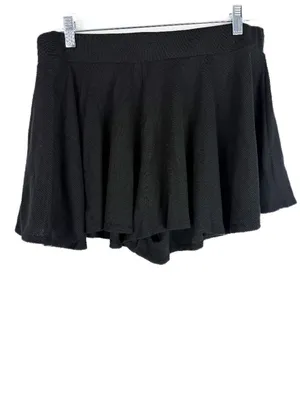 NWT Lulus Expert Chiller Black Waffle Knit Shorts Flowy Size XL NEW thumbnail 2