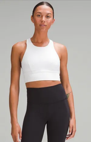 Lululemon White Wunder Train Longline Bra thumbnail 1
