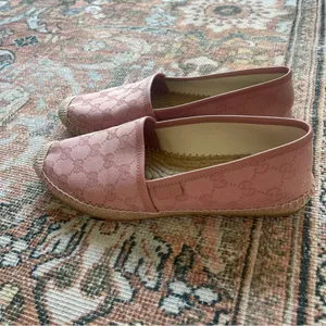 Gucci Pink‎ GG Logo Canvas Espadrilles thumbnail 3